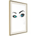 Poster Two-Toned Eyes - composition with woman's blue eyes on a white background 117283 additionalThumb 2
