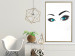 Poster Two-Toned Eyes - composition with woman's blue eyes on a white background 117283 additionalThumb 5