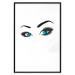 Poster Two-Toned Eyes - composition with woman's blue eyes on a white background 117283 additionalThumb 15
