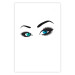 Poster Two-Toned Eyes - composition with woman's blue eyes on a white background 117283 additionalThumb 19