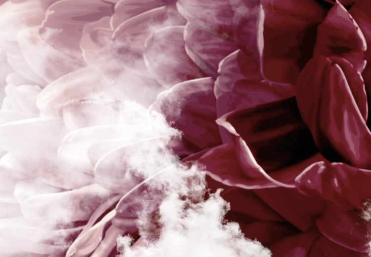 Canvas Dahlia clouds - interpenetrating photos of clouds and pink flowers 122783 additionalImage 5