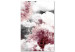 Canvas Dahlia clouds - interpenetrating photos of clouds and pink flowers 122783