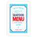 Wall Poster Menu - blue advertising pattern with English captions and fish 123583 additionalThumb 19