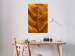Canvas Print Leaf nerve - a golden colour photograph with a botanical motif 123783 additionalThumb 3