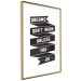 Poster Dreams don't work - black strip with English inscriptions on white background 123983 additionalThumb 14