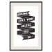 Poster Dreams don't work - black strip with English inscriptions on white background 123983 additionalThumb 18