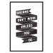 Poster Dreams don't work - black strip with English inscriptions on white background 123983 additionalThumb 24