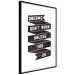 Poster Dreams don't work - black strip with English inscriptions on white background 123983 additionalThumb 12