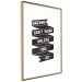 Poster Dreams don't work - black strip with English inscriptions on white background 123983 additionalThumb 8