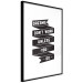Poster Dreams don't work - black strip with English inscriptions on white background 123983 additionalThumb 11