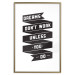 Poster Dreams don't work - black strip with English inscriptions on white background 123983 additionalThumb 20