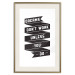 Poster Dreams don't work - black strip with English inscriptions on white background 123983 additionalThumb 19