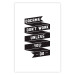 Poster Dreams don't work - black strip with English inscriptions on white background 123983 additionalThumb 25
