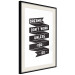 Poster Dreams don't work - black strip with English inscriptions on white background 123983 additionalThumb 3