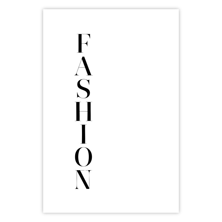 Wall Poster Fashion - black vertical English inscription on a white contrasting background 126683 additionalImage 19
