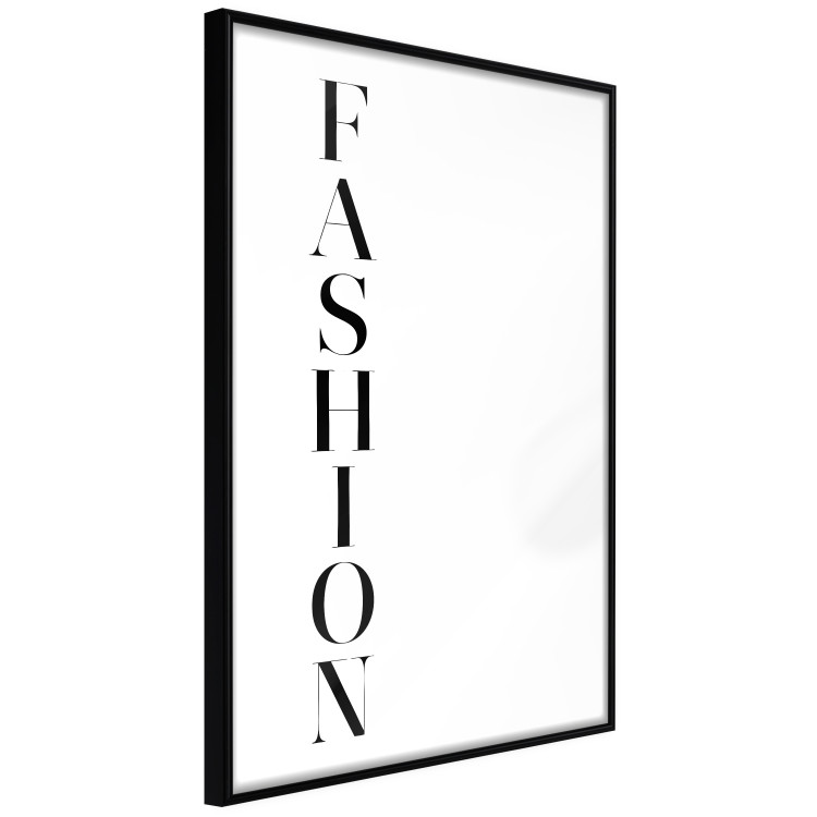 Wall Poster Fashion - black vertical English inscription on a white contrasting background 126683 additionalImage 11