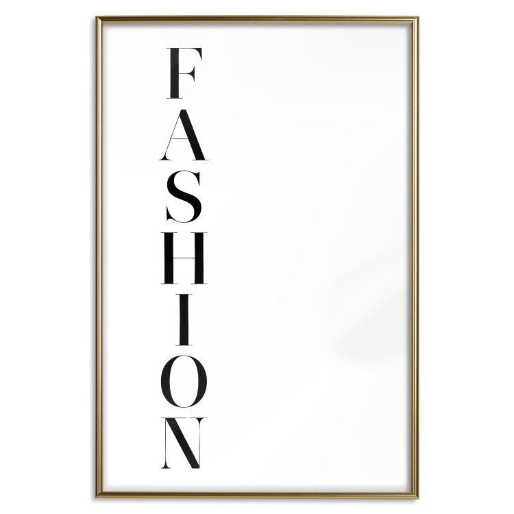Wall Poster Fashion - black vertical English inscription on a white contrasting background 126683 additionalImage 17