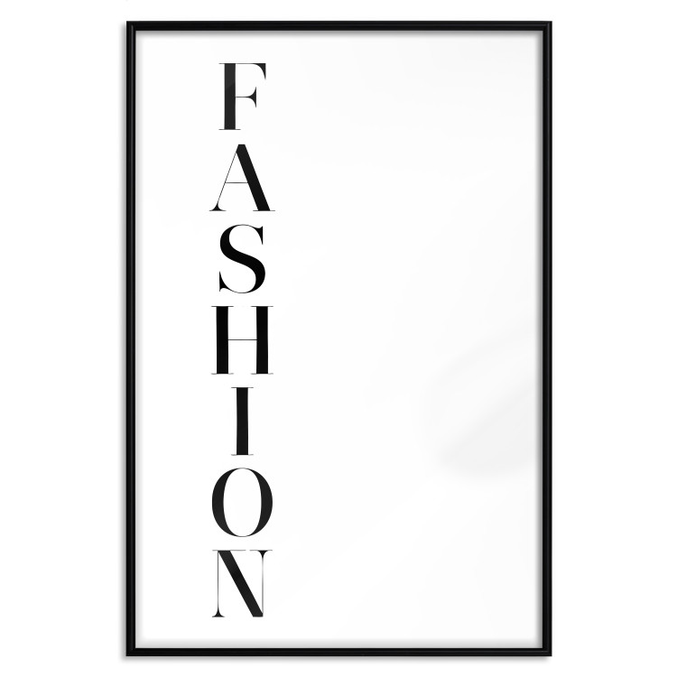 Wall Poster Fashion - black vertical English inscription on a white contrasting background 126683 additionalImage 16