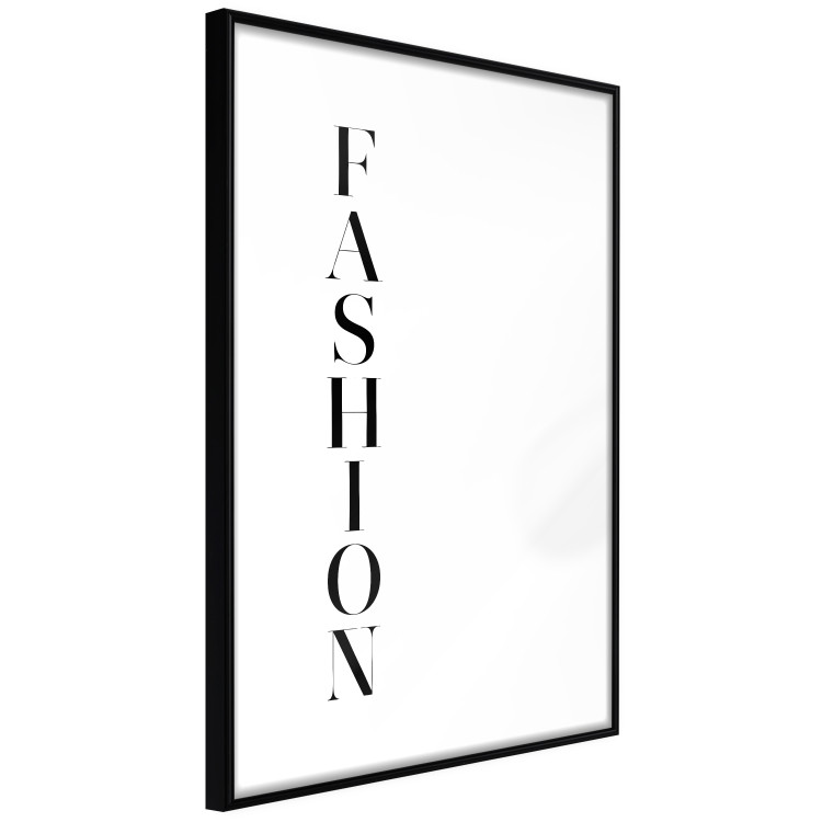 Wall Poster Fashion - black vertical English inscription on a white contrasting background 126683 additionalImage 6