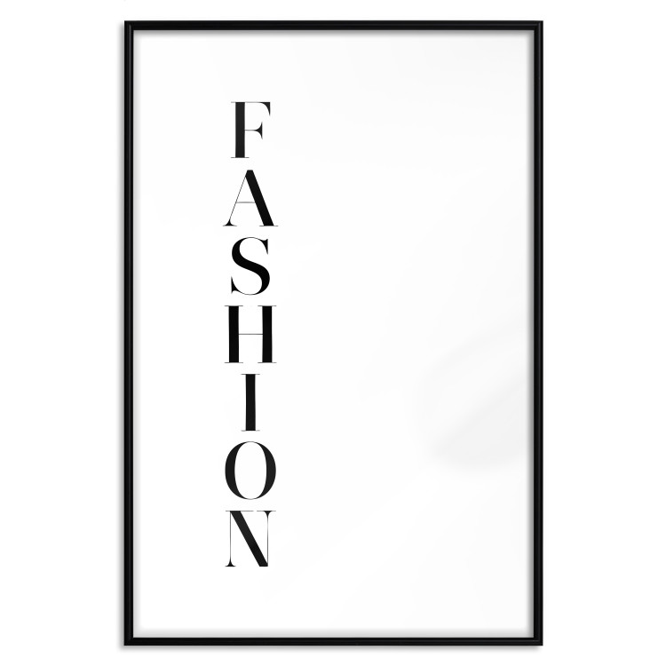 Wall Poster Fashion - black vertical English inscription on a white contrasting background 126683 additionalImage 15