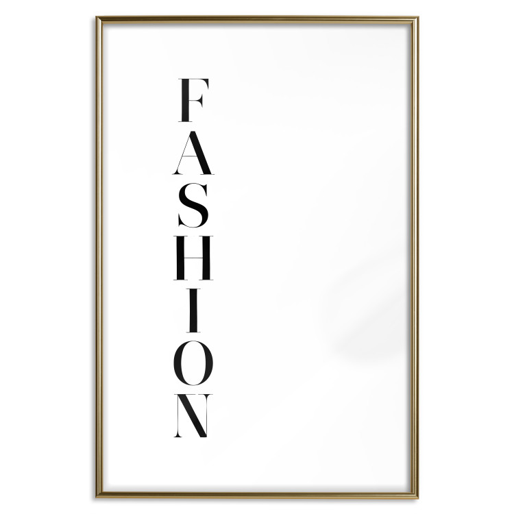 Wall Poster Fashion - black vertical English inscription on a white contrasting background 126683 additionalImage 14