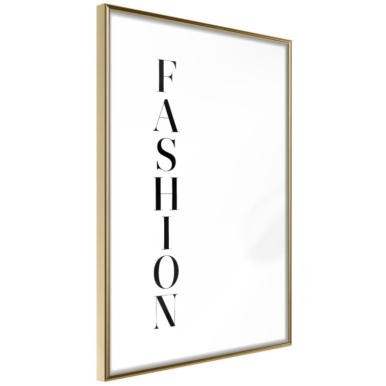 Wall Poster Fashion - black vertical English inscription on a white contrasting background 126683 additionalImage 7
