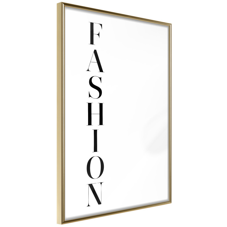 Wall Poster Fashion - black vertical English inscription on a white contrasting background 126683 additionalImage 12