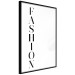 Wall Poster Fashion - black vertical English inscription on a white contrasting background 126683 additionalThumb 11