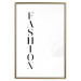 Wall Poster Fashion - black vertical English inscription on a white contrasting background 126683 additionalThumb 14