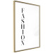 Wall Poster Fashion - black vertical English inscription on a white contrasting background 126683 additionalThumb 7