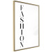 Wall Poster Fashion - black vertical English inscription on a white contrasting background 126683 additionalThumb 12