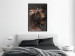 Poster Fiery Wind - portrait of a proud horse with brown fur on a black background 126883 additionalThumb 4