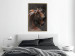 Poster Fiery Wind - portrait of a proud horse with brown fur on a black background 126883 additionalThumb 5