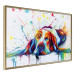 Poster Sleeping Dog - colorful animal on a white background in an abstract style 126983 additionalThumb 12