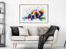 Poster Sleeping Dog - colorful animal on a white background in an abstract style 126983 additionalThumb 13