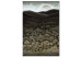 Canvas Art Print Forest, mountains and sun - a cartoon landscape in dark tones 127983