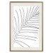 Poster Black and White Palm Leaf - black line art of palm leaf on white background 128083 additionalThumb 20
