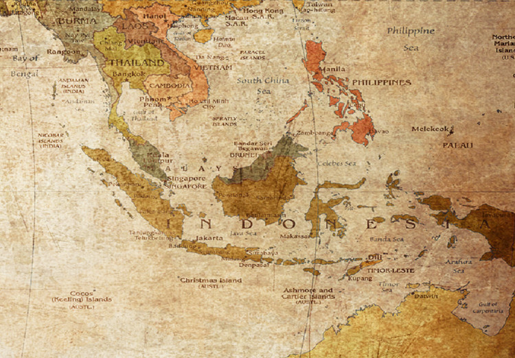 Large canvas print World Map: Time Travel II [Large Format] 128883 additionalImage 4
