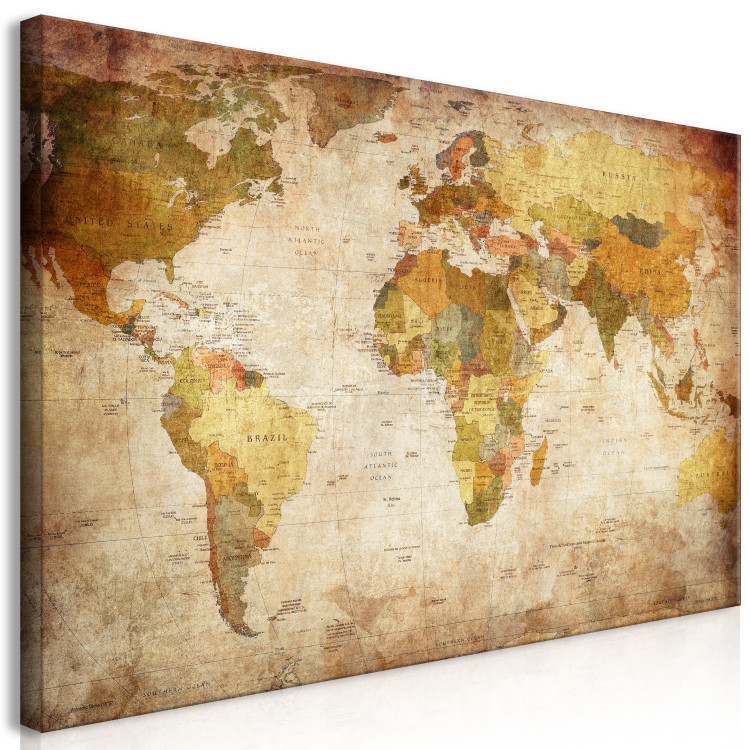 Large canvas print World Map: Time Travel II [Large Format] 128883 additionalImage 3