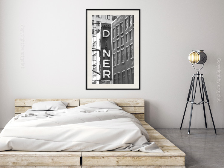 Wall Poster New York Neon - black and white architecture of buildings in New York 129783 additionalImage 24