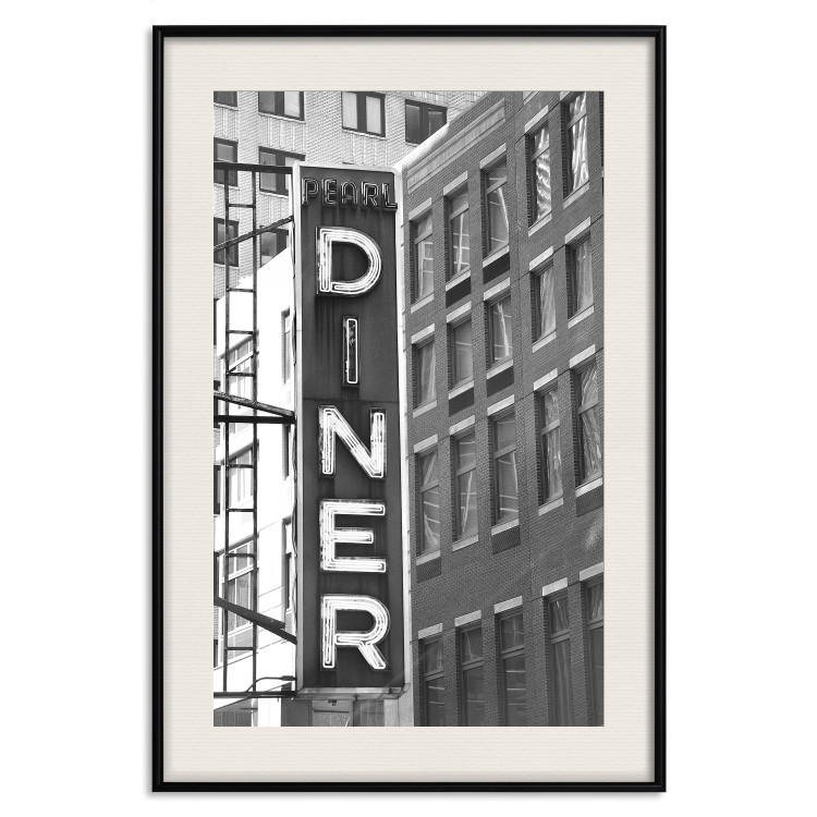 Wall Poster New York Neon - black and white architecture of buildings in New York 129783 additionalImage 19