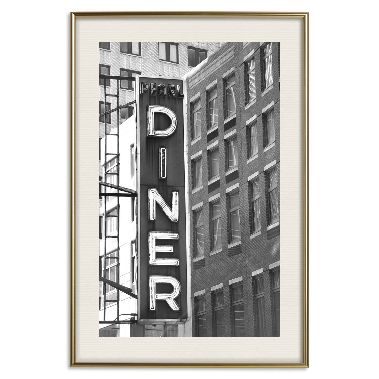 Wall Poster New York Neon - black and white architecture of buildings in New York 129783 additionalImage 20