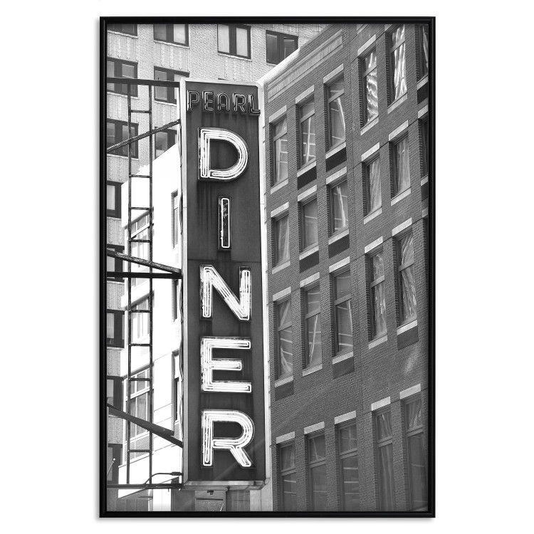 Wall Poster New York Neon - black and white architecture of buildings in New York 129783 additionalImage 16