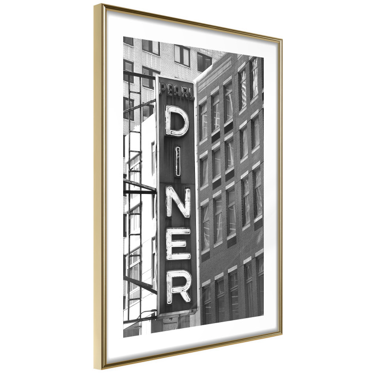 Wall Poster New York Neon - black and white architecture of buildings in New York 129783 additionalImage 7