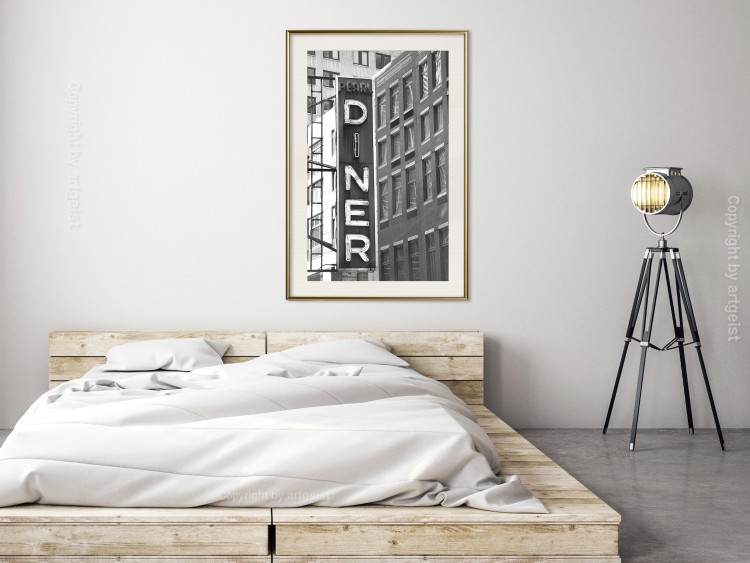 Wall Poster New York Neon - black and white architecture of buildings in New York 129783 additionalImage 22