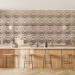 Photo Wallpaper Coffee, circles and squares - an abstract decor feature with circles in the background in shades of biscuits and coffee 129883 additionalThumb 6