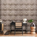 Photo Wallpaper Coffee, circles and squares - an abstract decor feature with circles in the background in shades of biscuits and coffee 129883 additionalThumb 4