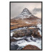 Wall Poster Kirkjufell - winter landscape of a mountain and a stream against the sky 130383 additionalThumb 19