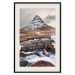Wall Poster Kirkjufell - winter landscape of a mountain and a stream against the sky 130383 additionalThumb 23