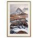 Wall Poster Kirkjufell - winter landscape of a mountain and a stream against the sky 130383 additionalThumb 21